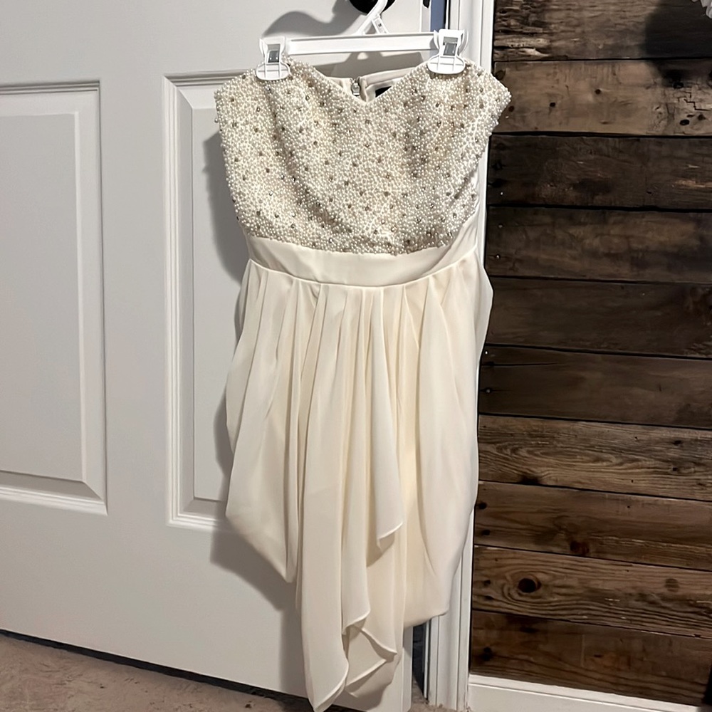 Lipsy dress, cream, size 8 UK